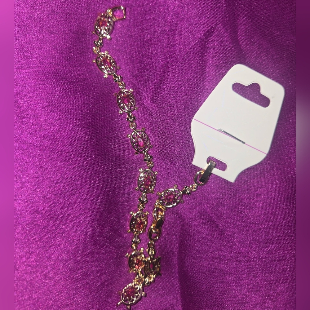 Purple Gemstone Golden Turtle Necklace